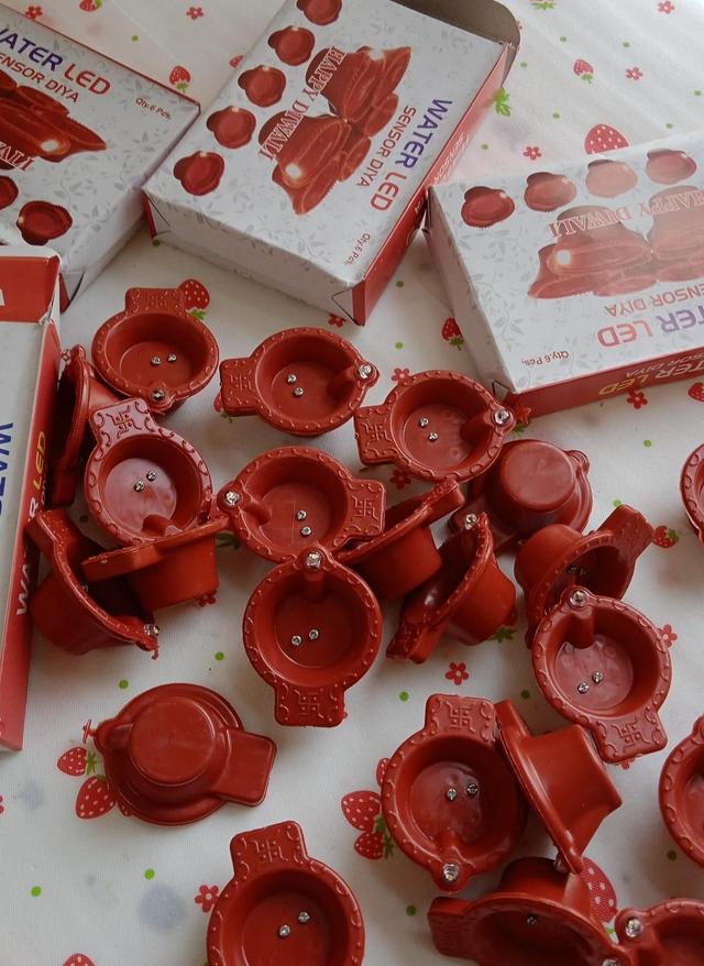 LED Light Water Sensor Diyas Plastic with, Ambient Lights, (Pack of24)pcs